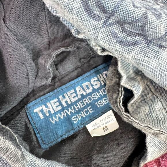 VTG The Headshop Jacket Mens Medium Full Zip Boho Hooded Cotton Lined - Picture 4 of 8